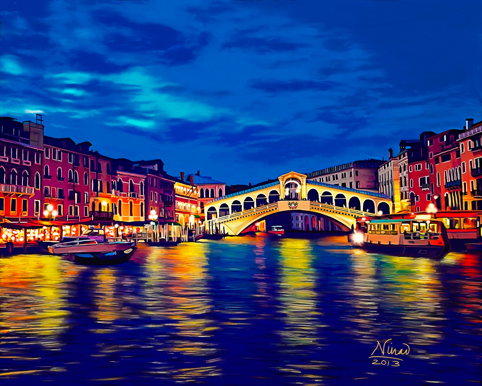 Night at the Rialto Bridge final